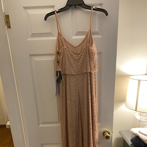 NEW WITH TAGS Adrianna Papell Long Blouson Dress, color “Blush”, SZ 6 - Picture 2 of 5